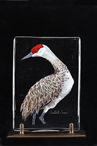 Mace Kirkpatrick, Bird Page: Sandhill Crane
2009, Glass